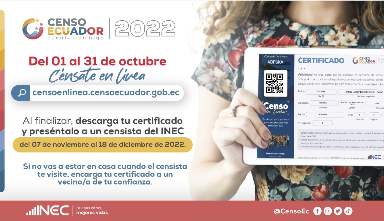 Descarga tu certificado de Censo en Línea